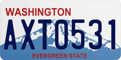 WA license plate AXT0531