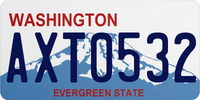 WA license plate AXT0532