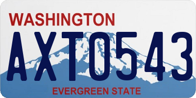 WA license plate AXT0543