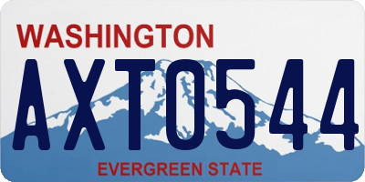 WA license plate AXT0544