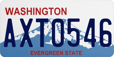 WA license plate AXT0546