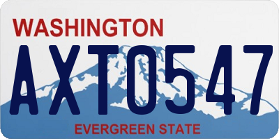 WA license plate AXT0547