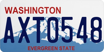 WA license plate AXT0548