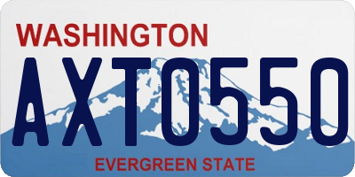 WA license plate AXT0550