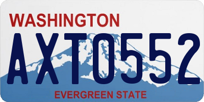 WA license plate AXT0552