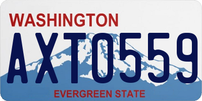 WA license plate AXT0559