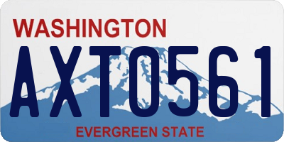 WA license plate AXT0561