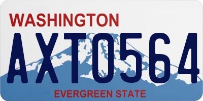 WA license plate AXT0564