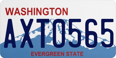 WA license plate AXT0565