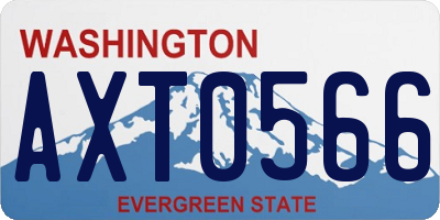 WA license plate AXT0566