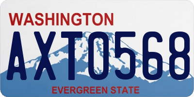 WA license plate AXT0568