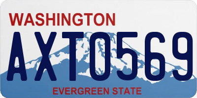 WA license plate AXT0569