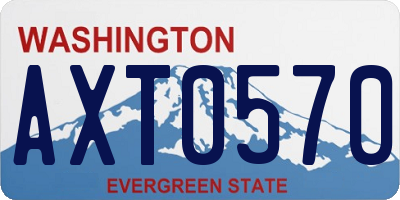 WA license plate AXT0570