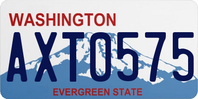 WA license plate AXT0575