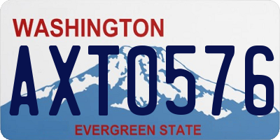 WA license plate AXT0576
