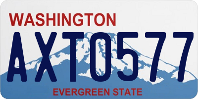 WA license plate AXT0577