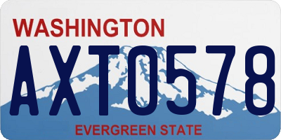 WA license plate AXT0578