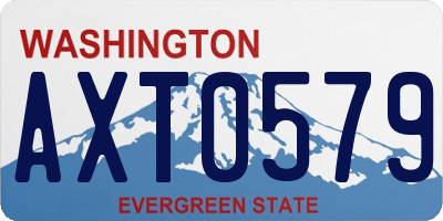 WA license plate AXT0579