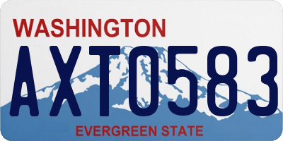 WA license plate AXT0583