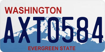 WA license plate AXT0584