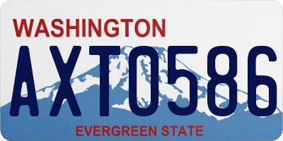 WA license plate AXT0586