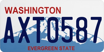 WA license plate AXT0587