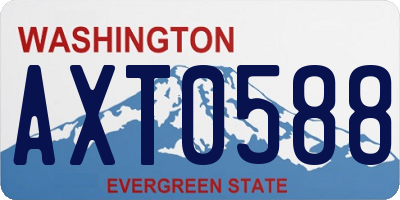 WA license plate AXT0588