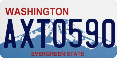 WA license plate AXT0590