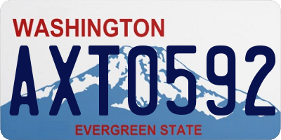 WA license plate AXT0592