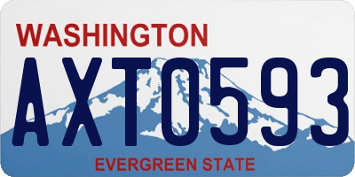 WA license plate AXT0593