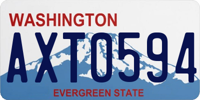 WA license plate AXT0594