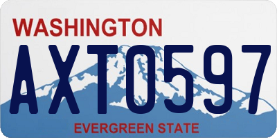 WA license plate AXT0597