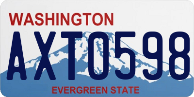 WA license plate AXT0598