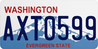 WA license plate AXT0599