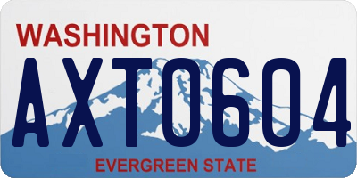 WA license plate AXT0604