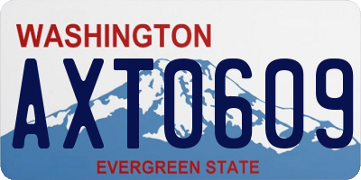 WA license plate AXT0609