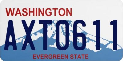 WA license plate AXT0611