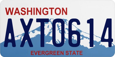 WA license plate AXT0614