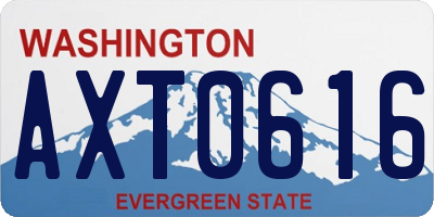 WA license plate AXT0616