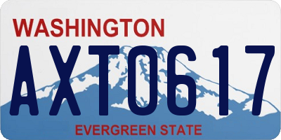 WA license plate AXT0617