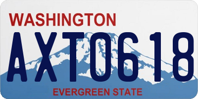 WA license plate AXT0618