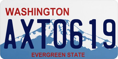 WA license plate AXT0619