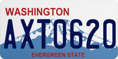 WA license plate AXT0620