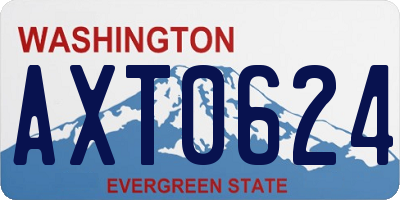 WA license plate AXT0624