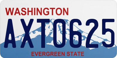 WA license plate AXT0625