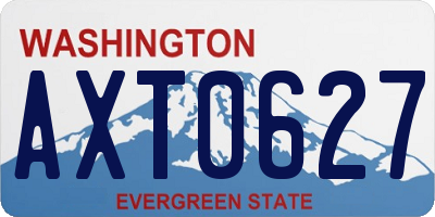 WA license plate AXT0627