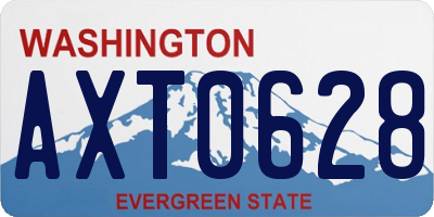 WA license plate AXT0628