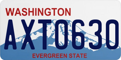 WA license plate AXT0630