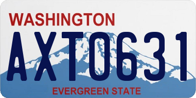 WA license plate AXT0631