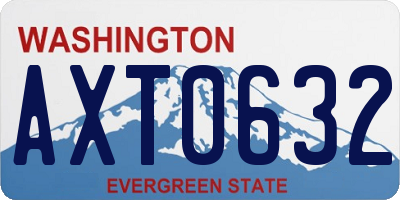 WA license plate AXT0632